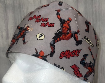 Surgical/Scrub Cap with ties in back - Deadpool