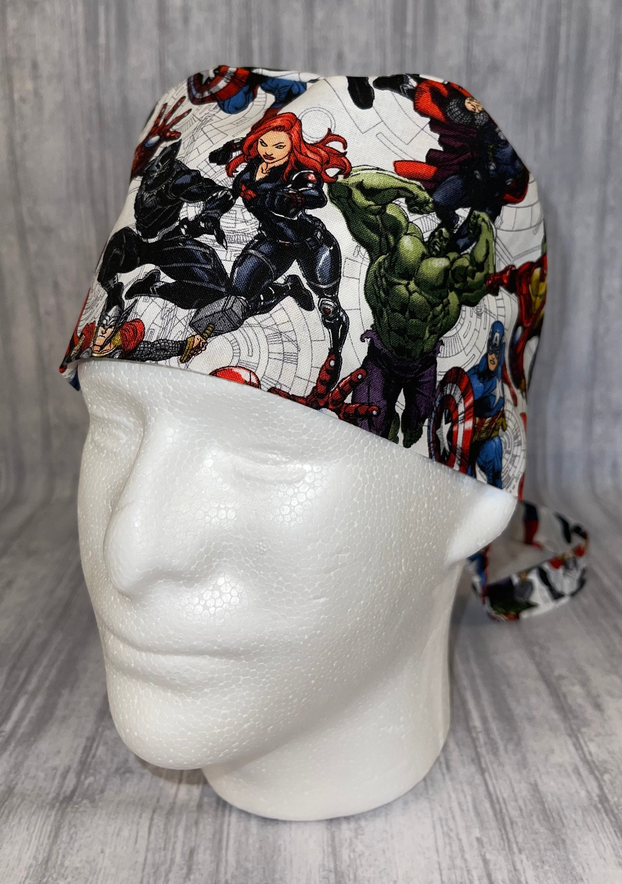Surgical/Scrub Cap with ties in back - The New Marvel Avengers