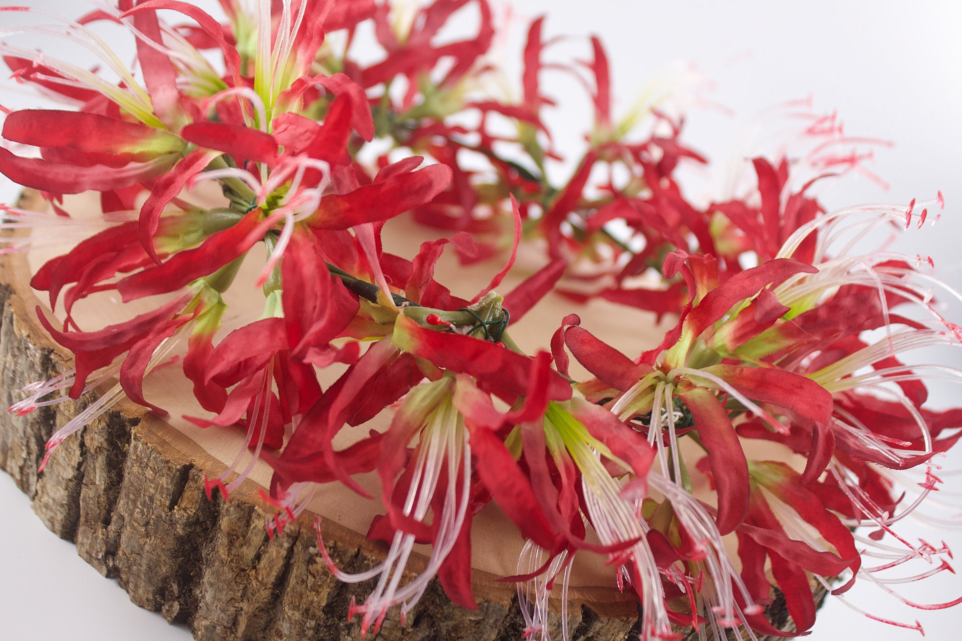 Spider Lily Lycoris Silk Flower Crown Wreath Etsy