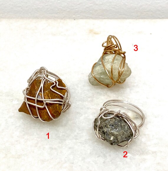 Anillos con piedras artesanales clearance