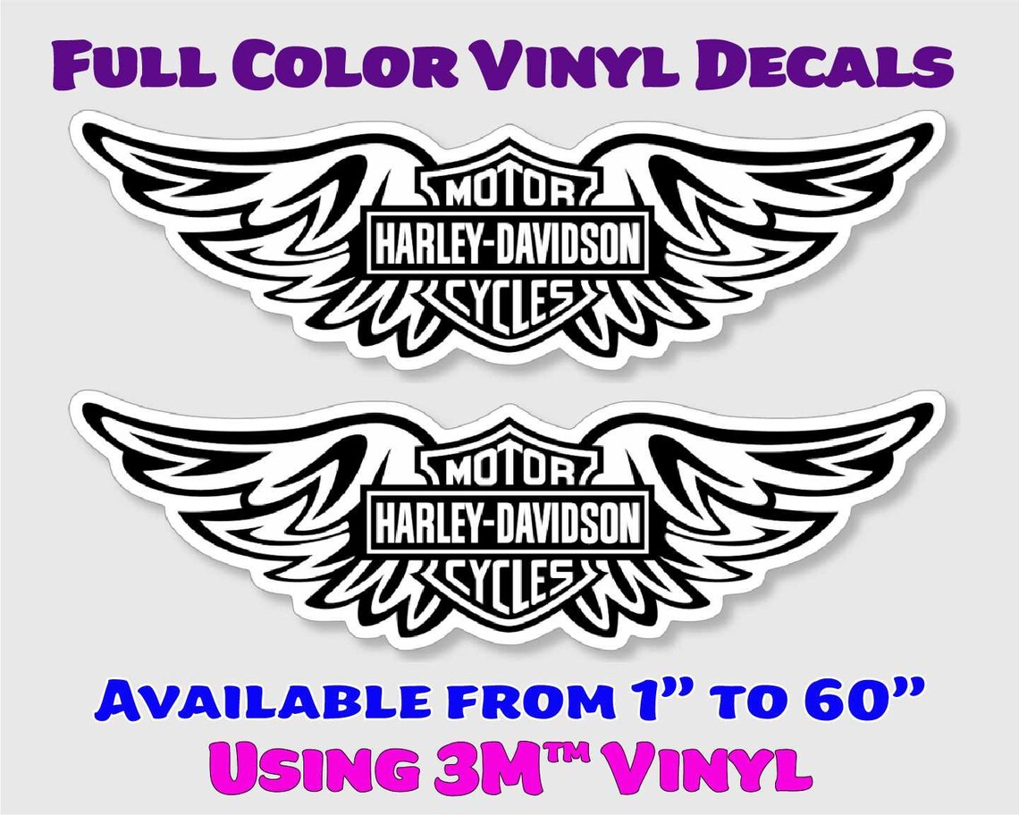 Harley Davidson Motorcycles Vinyl Decal 11 Vinyl Sticker Etsy