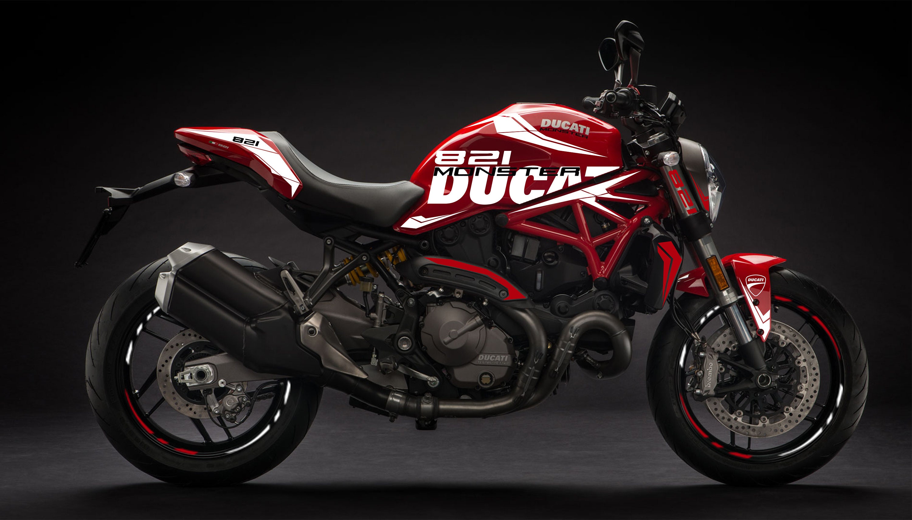 Full Graphic Vinyl Decals for Ducati Monster 821 Graphic Kit Etsy UK