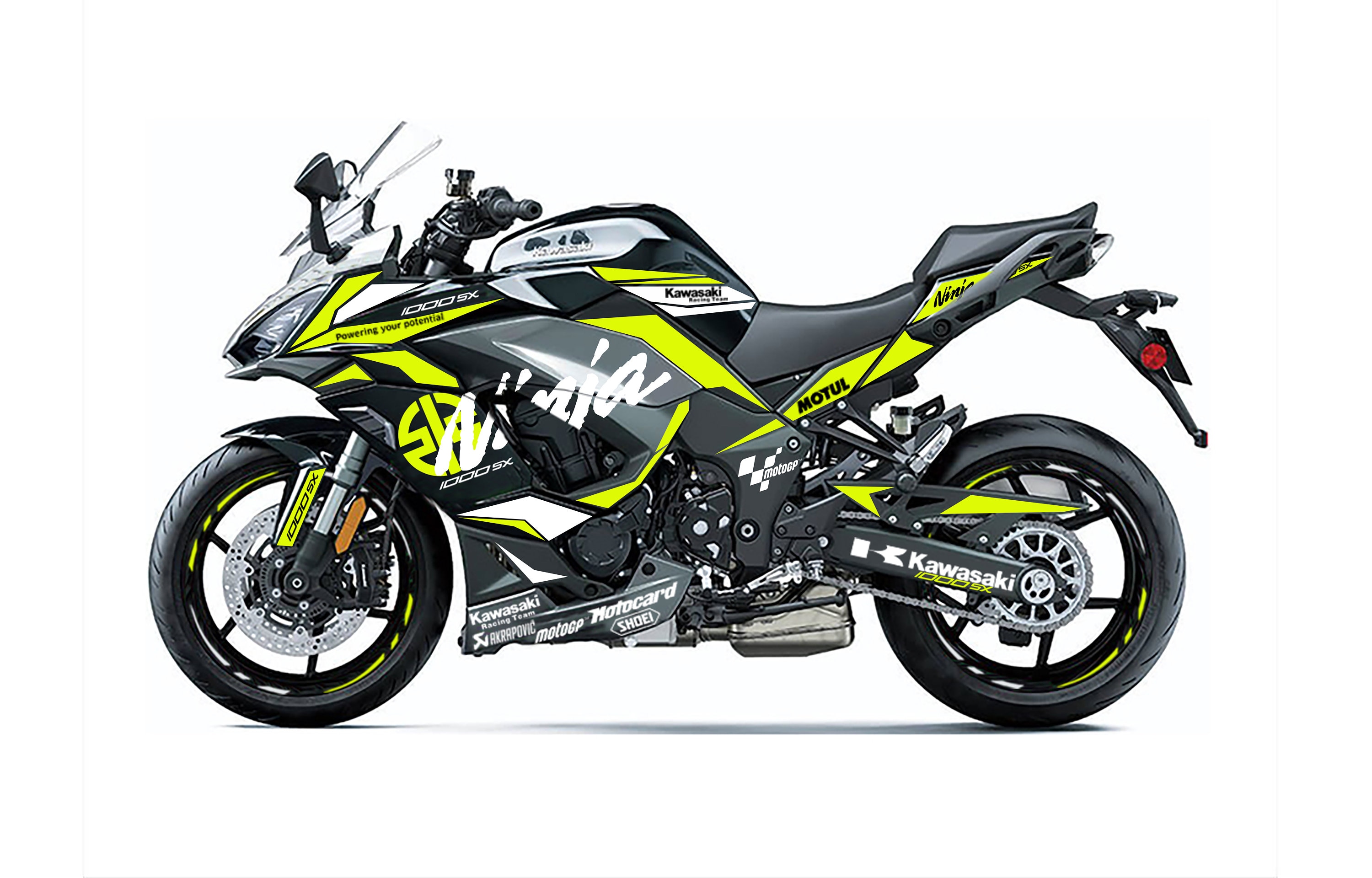 Kawasaki Ninja 1000sx 2020 Graphic Kit Decals Etsy