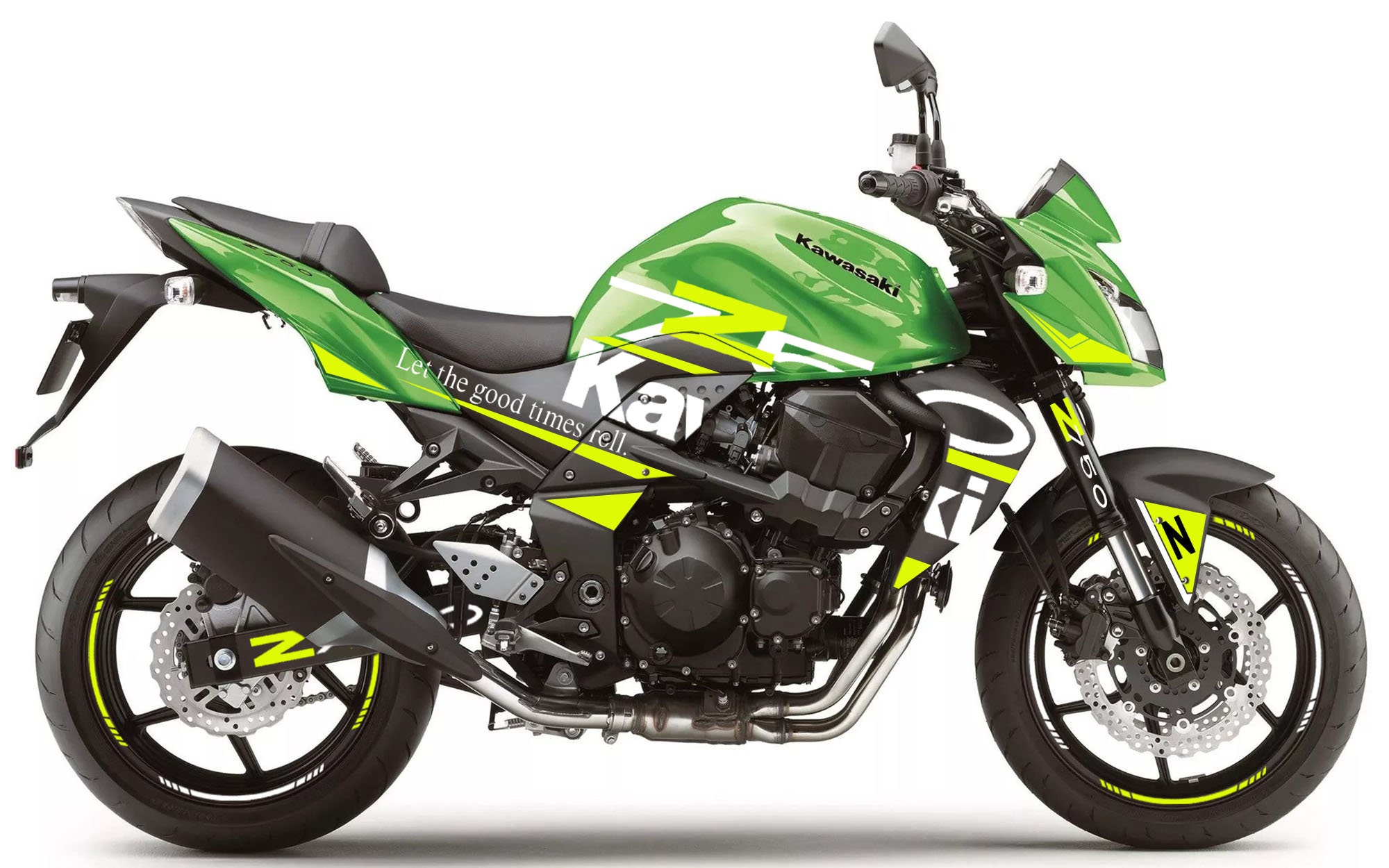 Full Graphic Vinyl Decals for Kawasaki Z750 Black 20072014 Etsy