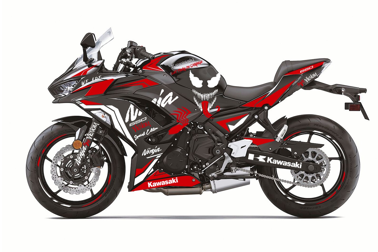 Full Graphic Vinyl Decals for Kawasaki Ninja 650 Black/grey Etsy