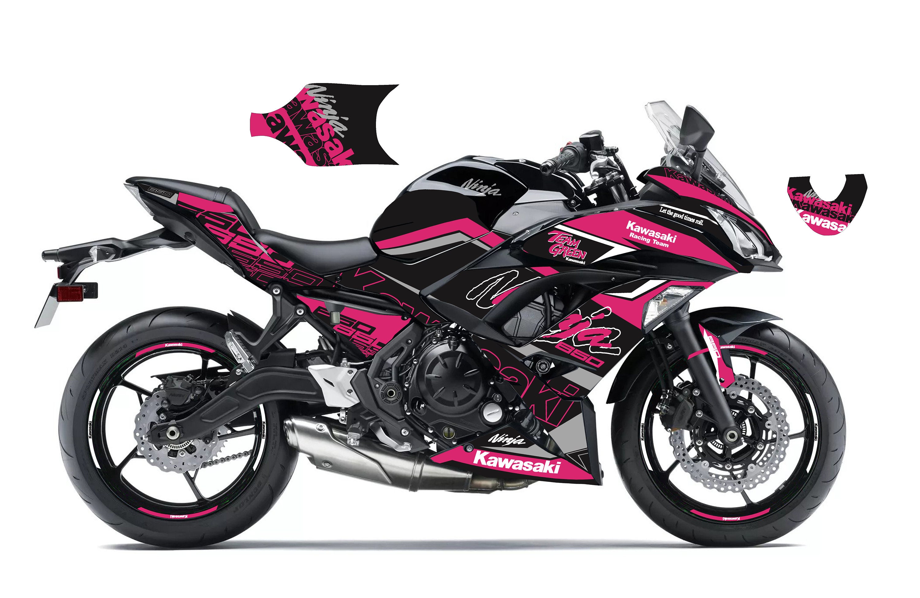 kawasaki ninja black and pink