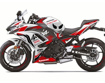XWSQ Autocollants de Moto pour KA-WA-SA-K-I N-I-N-J-A 650 Ninja650 Logo Débardeur de réservoir de Coussin de carénage à gaz réservoir de Carburant à gaz Autocollant Moto Autocollant Moto Stickers