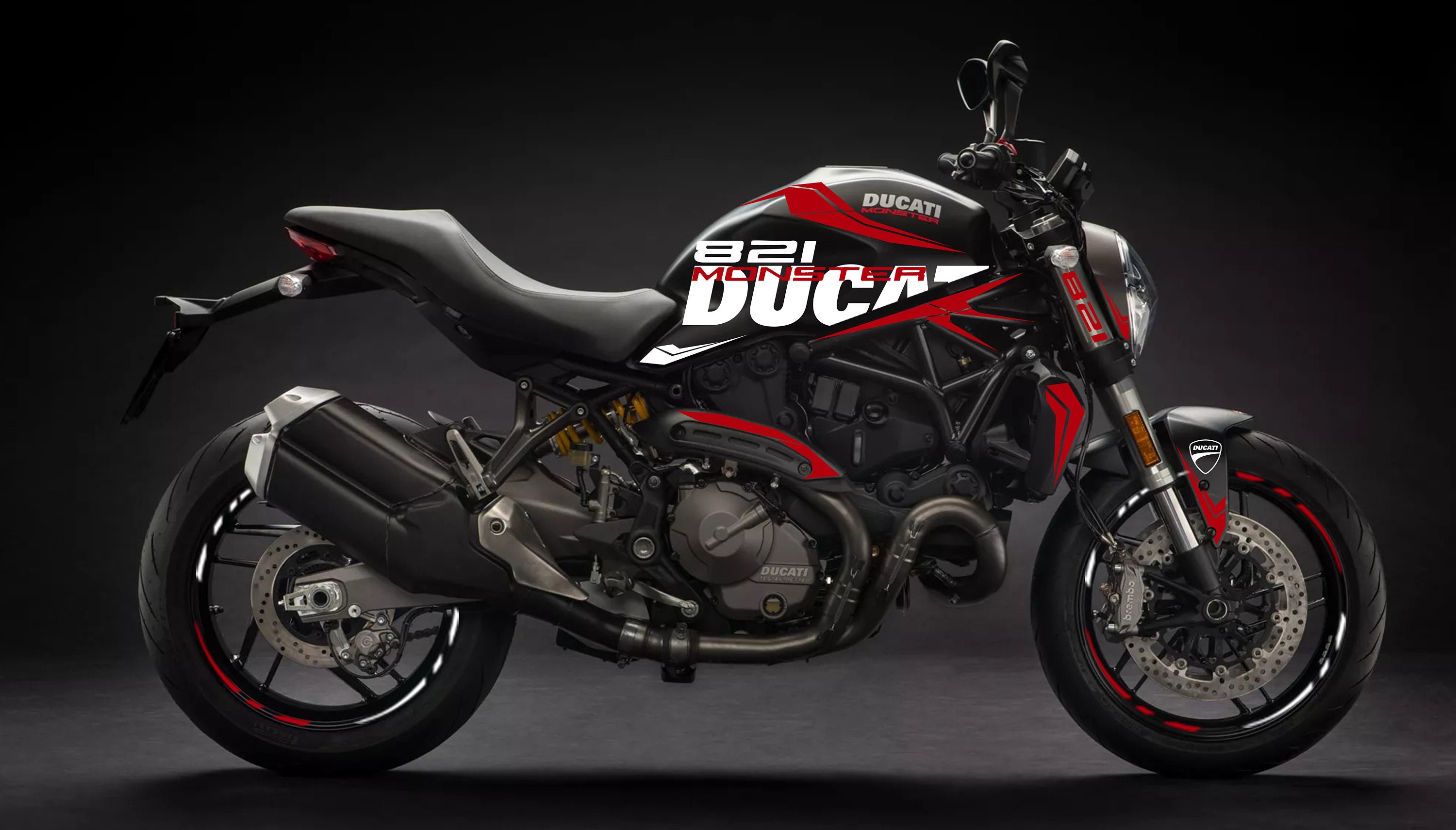 Full Graphic Vinyl Decals for Ducati Monster 821 Graphic Kit Etsy UK