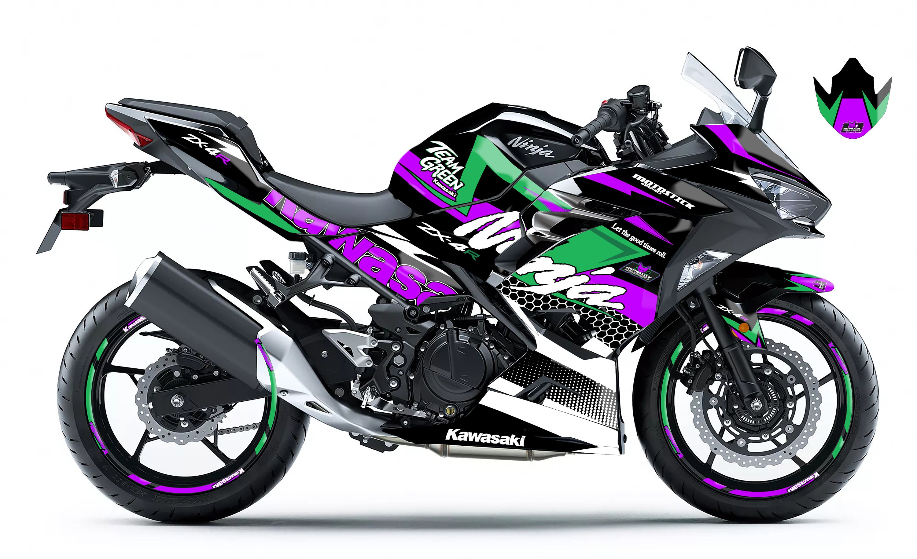 Kawasaki Ninja 400 Full Wrap Graphics Kit Etsy