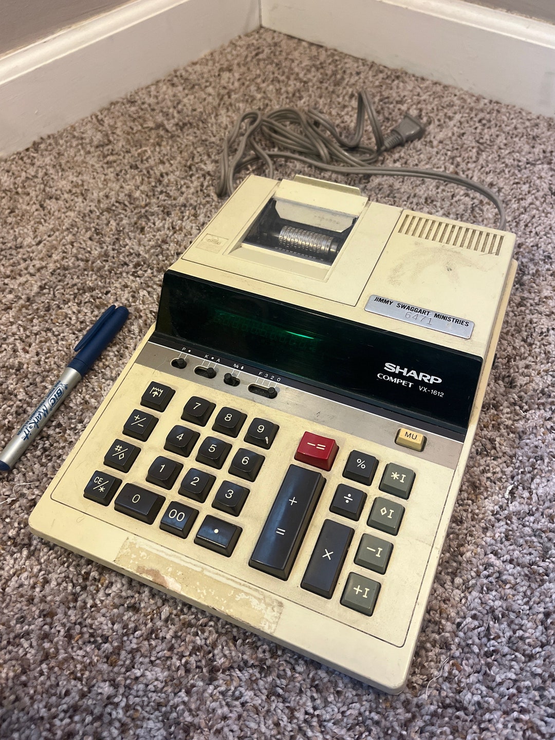 Vintage Desktop Adding Machine Calculator Jimmy Swaggart Etsy