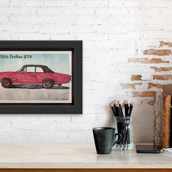 Pontiac GTO in Watercolor