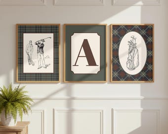 Vintage Golf Nursery Wall Art Set Golf Gallery Wall Boys Golf Room Decor Printable Golf Prints Baby Boy Nursery Decor Old Money Style Design