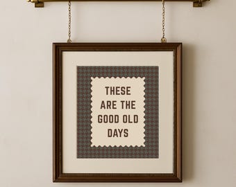 Good Old Days Nursery Wall Art Vintage Sports Typography Decor Baby Boy Printable Art Big Kids Room Designs Classic Sporty Poster JPEG