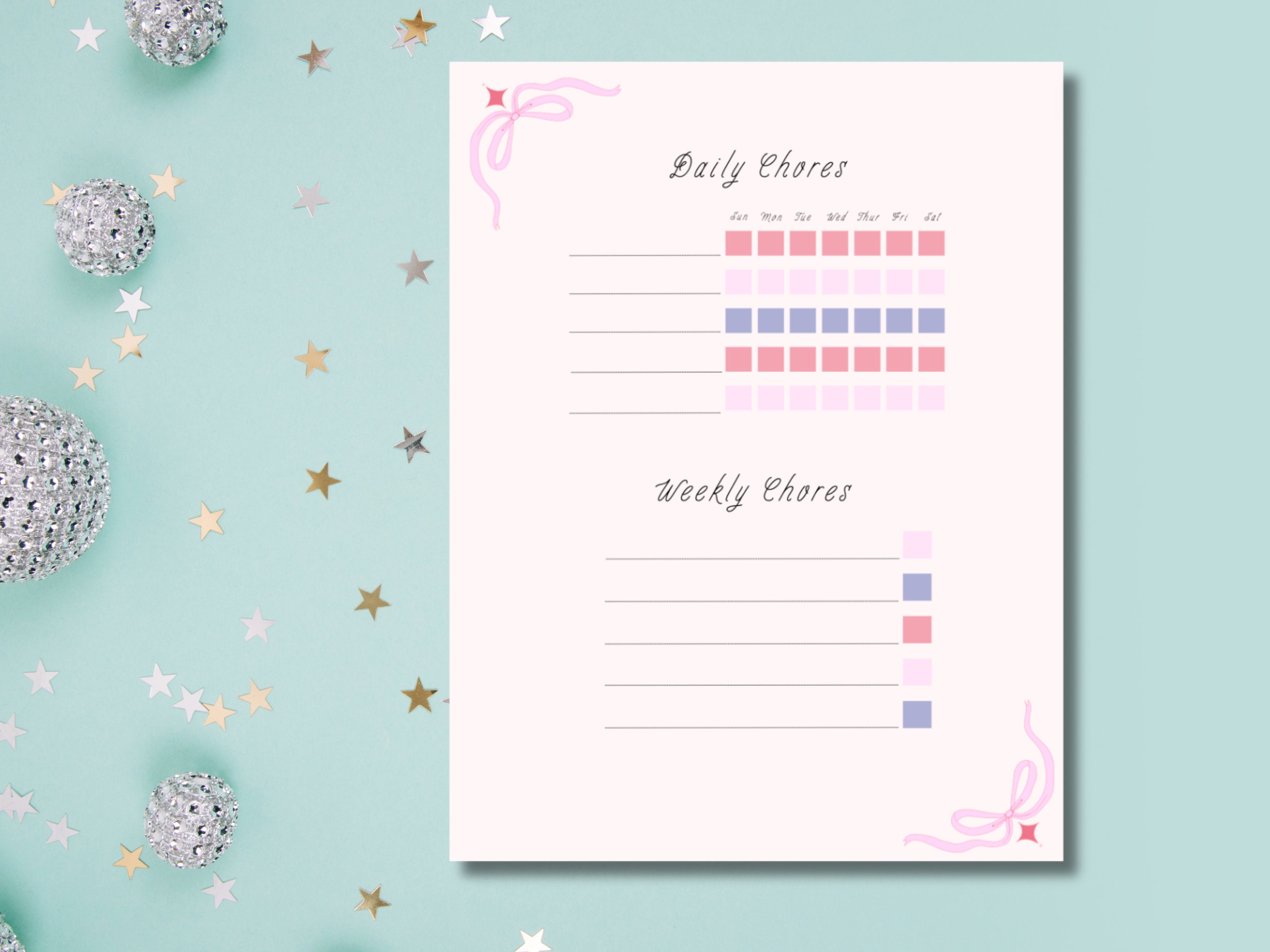 Instant Download Chore List Printable Daily Chore Schedule Weekly Instant download chore list printable daily chore schedule weekly