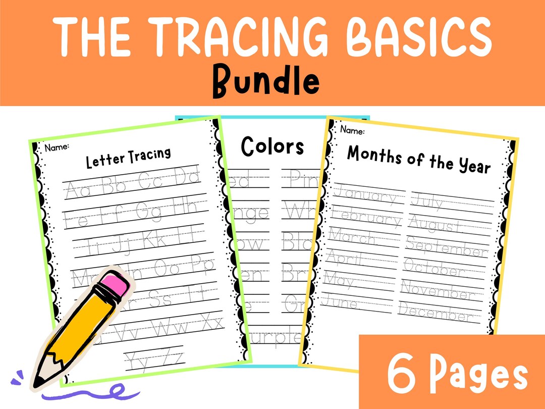 Tracing Basics Bundle Practice for Preschool & Kindergarten, Prewriting ...