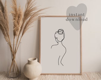 Desenho de linha nua Arte de linha feminina nua Arte de linha de corpo feminino Arte de linha feminina Arte de linha única Arte de linha feminina Desenho de linha feminina Arte de linha corporal 100-001