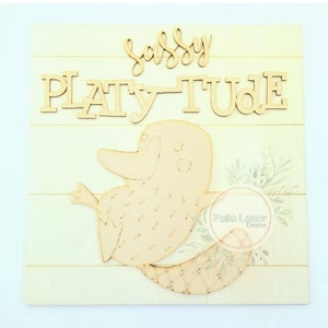 SASSY PLATY-TUDE: Arquivo de corte para Glowforge, máquina Cnc de corte de madeira, formato .svg para uso pessoal ou comercial