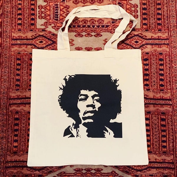 Jimi Hendrix, hendrix, enfant vaudou, années 70, 70, 70, woodstock, Sac tote, sac à provisions, sac de concert