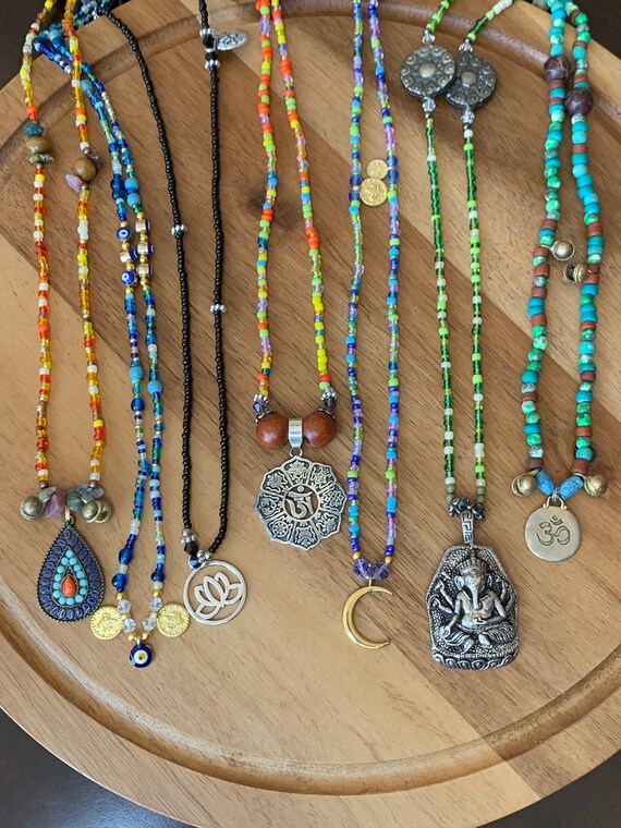 Hippie store beads necklace