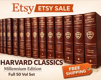 Harvard Classics, Millennium ed, full 50 vol set, Leather Accented w 22kt Gold, Silk Ribbon, Easton Press