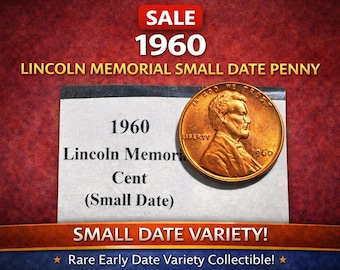 1960 P Lincoln Memorial Small Date - 1 Coin - from BU cent roll Denver mint