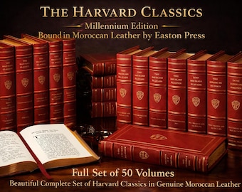 Harvard Classics, Millennium ed, full 50 vol set, Leather Accented w 22kt Gold, Silk Ribbon, by Easton Press - AS NEW!