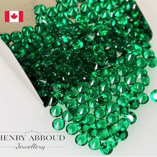 Green Nano Loose Stones Premium Quality Cubic Zirconia Gemstone Round Diamond brilliant Cut 5A Grade Cristal CZ Machine Cut For Jewelry