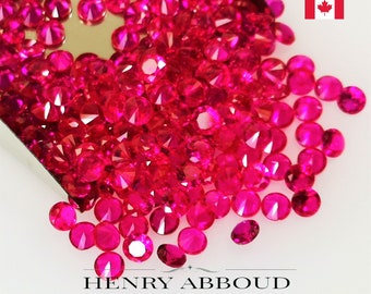 Ruby #7 Loose Stones Premium Quality Nano Stones Gemstone Round Diamond brilliant Cut 5A Grade Cristal CZ Machine Cut For Jewelry Making