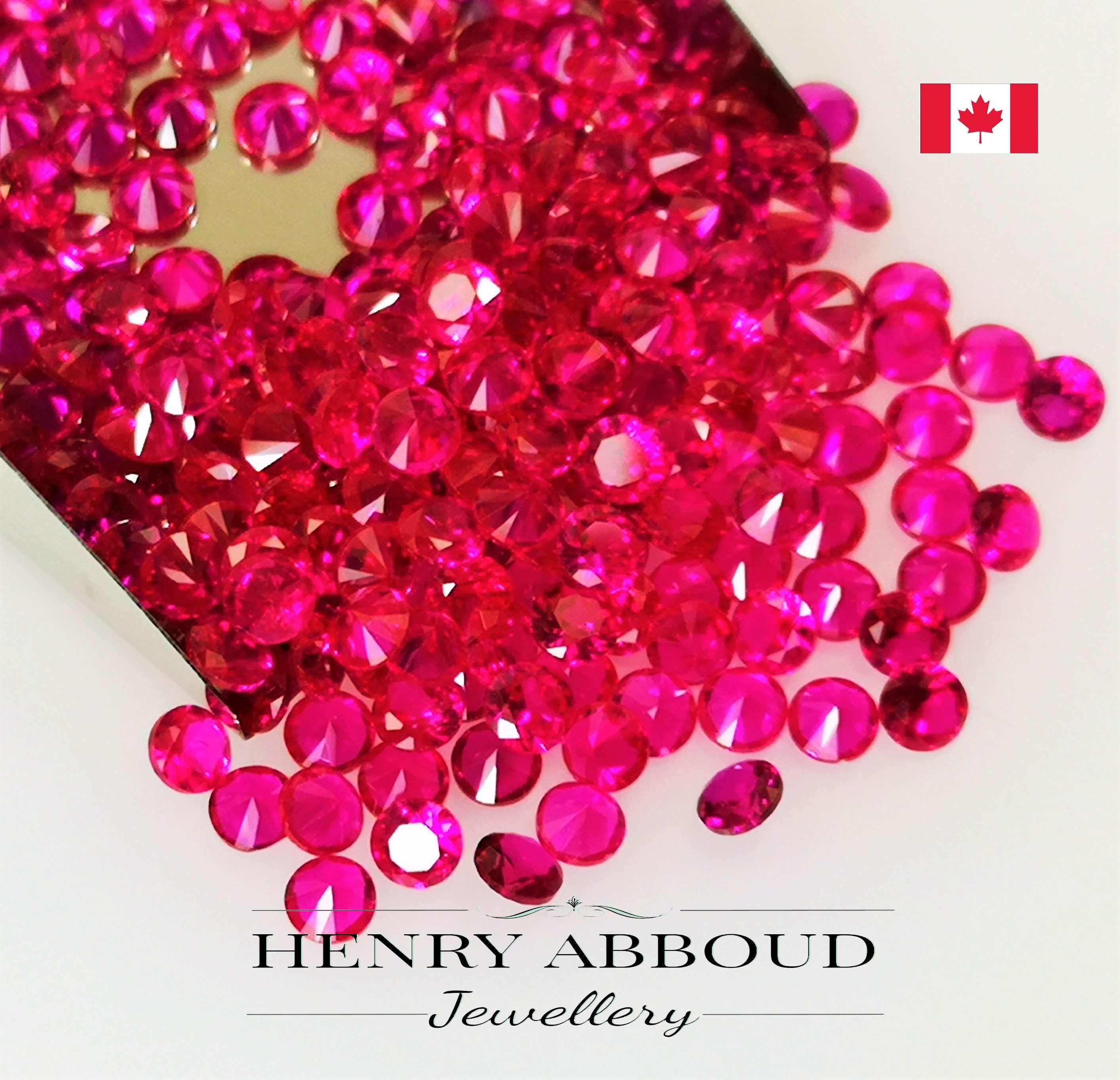 Ruby #7 Loose Stones Premium Quality Nano Stones Gemstone Round Diamond brilliant Cut 5A Grade Cristal CZ Machine Cut For Jewelry Making