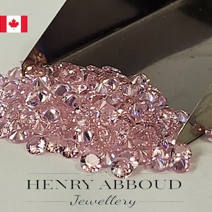 Round Diamond Cut Loose Stones Cubic Zirconia (Pink color) Good Quality Round Cut Brilliant CZ For Jewelry Making