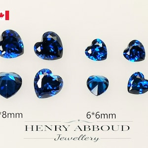 High Quality Loose Heart Shape CZ Stones Dark Blue (Sapphire Color) Perfect Cutting Cubic Zirconia For Jewelry Making
