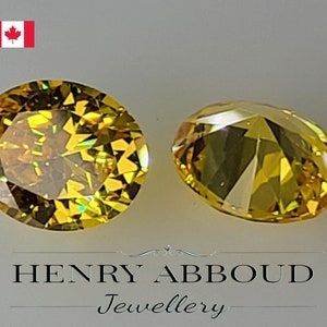 High Quality Full cut Oval Shape Loose Stones Cubic Zirconia Bright Yellow Color CZ Loose Stones For Jewelry Making