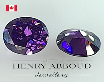 High Quality Full cut Oval Shape Loose Stones Cubic Zirconia Bright Purple Color (Amethyst color)  CZ Loose Stones For Jewelry Making