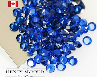 Dark Blue Loose Stones Premium Quality Nano Sapphire Cubic Zirconia Gemstone Round Diamond brilliant Cut AAAAA Grade Cristal CZ Machine Cut