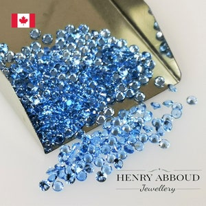 Hellblaue runde lose Steine Premium-Qualitäts-Spinel # 119 Kubikzirkonia-Edelstein-Diamant Brillantschliff AAAAAA Grade Cristal CZ Maschinenschnitt