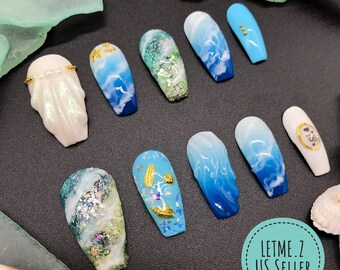 Glue on Fake Nails - Etsy