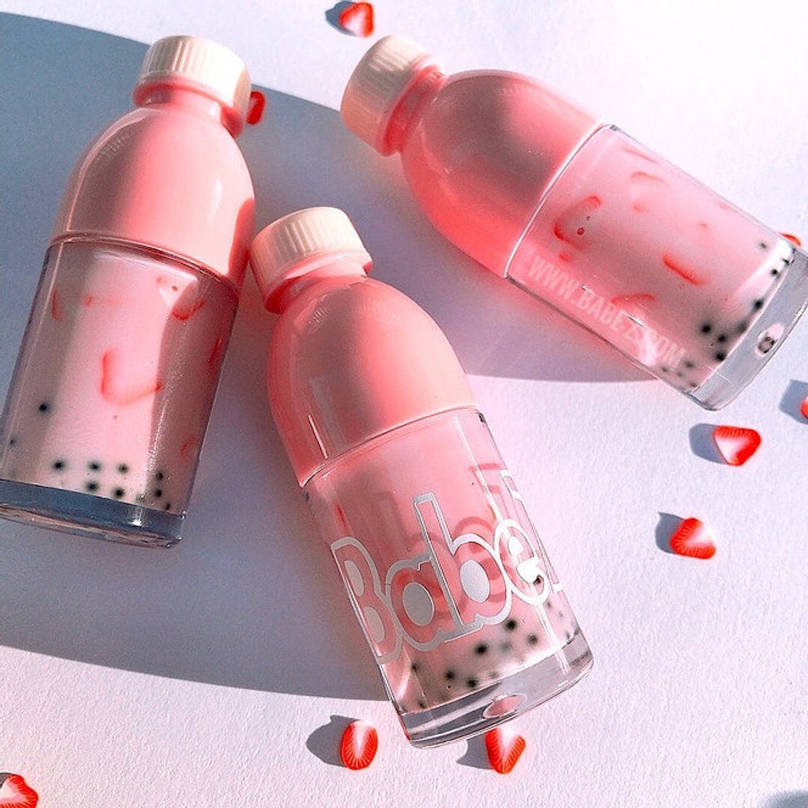 Strawberry Milk Boba Lip Gloss Kawaii Drink Lip Gloss Etsy