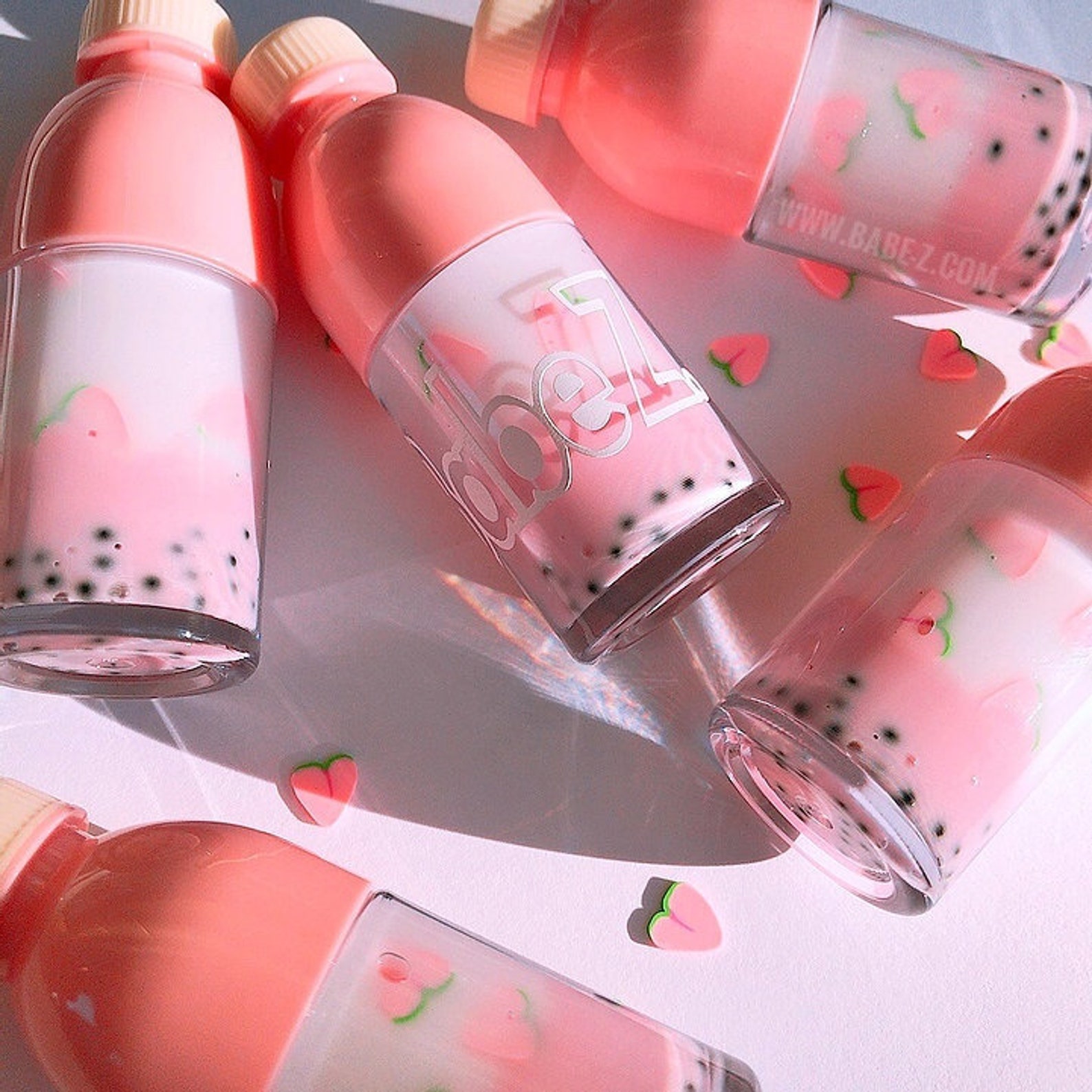 Peaches Boba Lip Gloss Kawaii Drink Lip Gloss Bundle Etsy UK