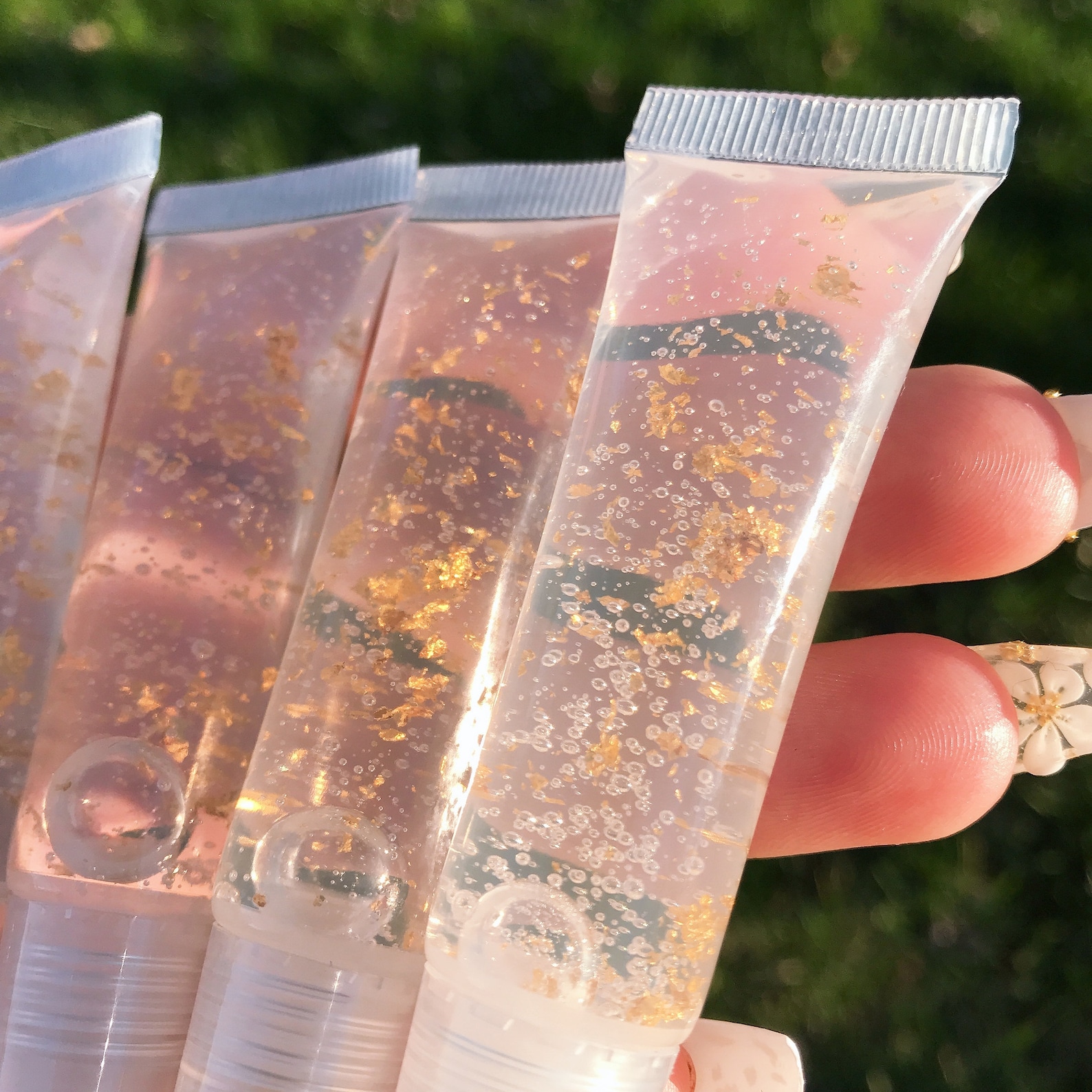 Gold Flake Clear Lip Gloss Clear Lip Gloss Gold Vitamin Etsy
