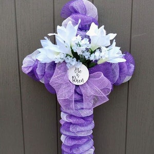 Religious Easter Cross Wreath