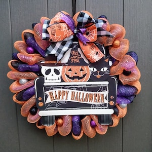 Light up Halloween Wreath