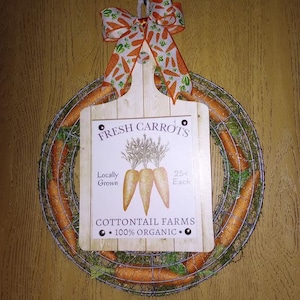 Handmade Easter Carrot Wreath