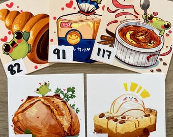 Art Prints Chocolate Cornet, Bread, Creme Brulee, Homemade Bread, Pumpkin Crunch - Wall Decor - Art Deco - Gift for Mom, Sister - Postcard