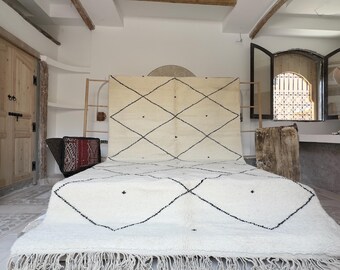 Tapis Diamond Beni Ourain - Tapis berbère marocain en laine fait main