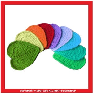crochet heart coaster pattern/ coaster crochet pattern/ heart shaped coaster/ crochet heart appliqué/ digital download/ valentines day