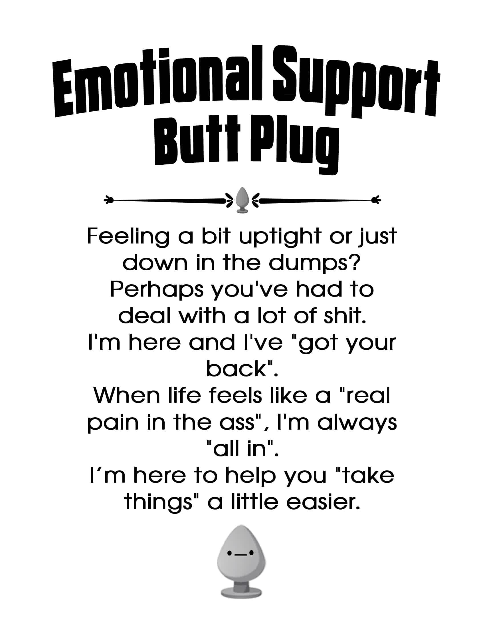PATTERN ONLY Emotional Support Butt Plug Crochet Pattern, Funny Erotic Gag  Gift (PDF Pattern)