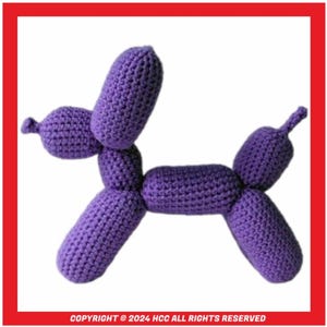 Balloon Dog Crochet PATTERN ONLY Instant DOWNLOAD Puppy Amigurumi, dog balloon animal crochet pattern, fun kids toy, stuffed animal