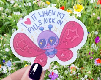 Funny Butterfly Sticker: Dark Humor Vinyl Decal For Laptop or Journal