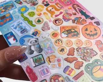 Y2K Haul Sticker Sheet | Mini Nostalgia Collection, Halloween, Christmas, Toys Stickers