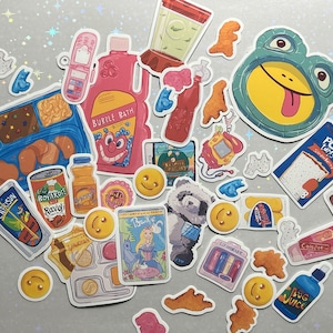 Y2K GROCERY HAUL | 46 Mini Handmade Stickers | 2000's Snack Stickers | Y2K Grocery Store | Cute Vinyl Stickers | Planner Stickers